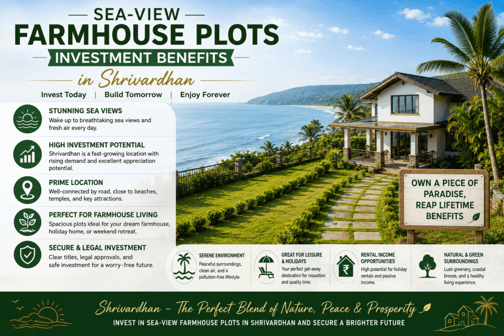 farmhouse plots investment benefits in Shrivardhan