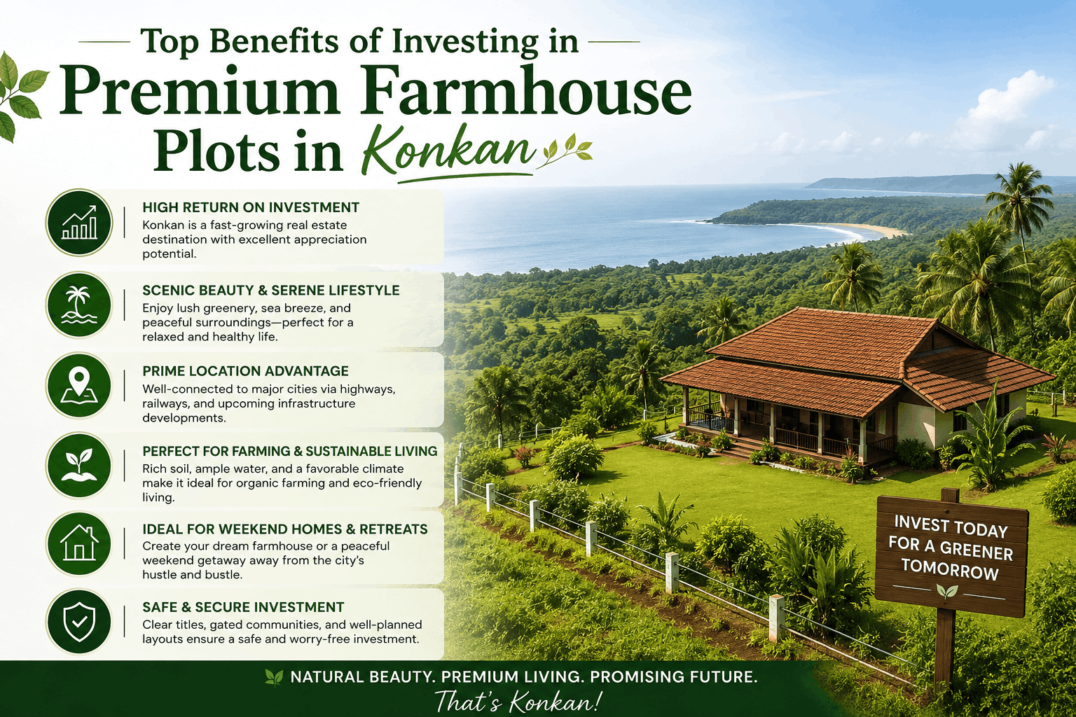 premium farmhouse plots in Konkan