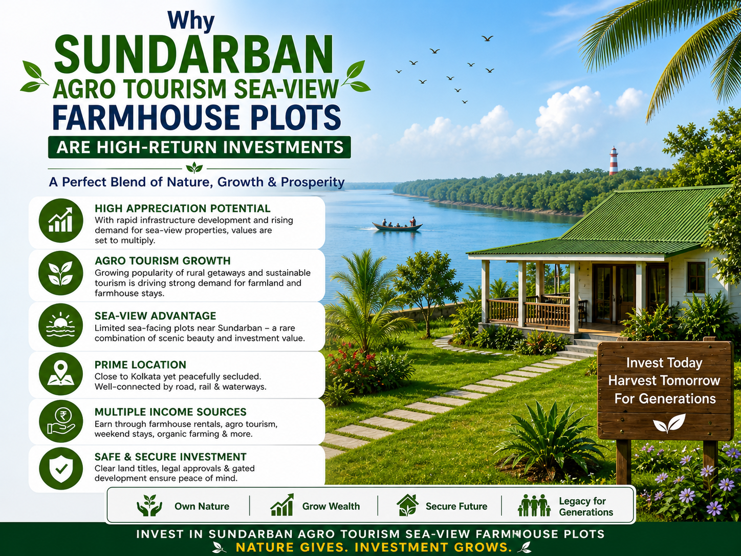 sea view farmhouse plots high return investment
