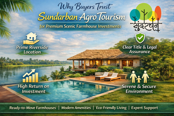 Why Buyers Trust Sundarban Agro Tourism for Premium Scenic Farmhouse Plot Investments