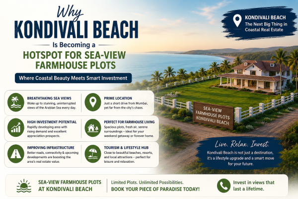 Kondivali Beach sea-view farmhouse plots